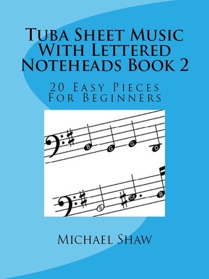 cover image of Tuba Sheet Music With Lettered Noteheads Book 2